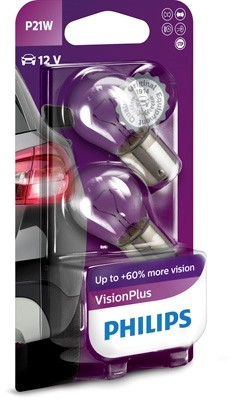 12498VPB2 Bec PHILIPS 12v Tip P21w Vision Plus PHILIPS 