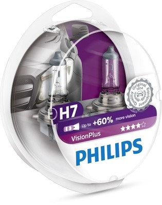 12972VPS2 Set 2 Becuri PHILIPS H7 12v55w Visionplus (+60%) PHILIPS 