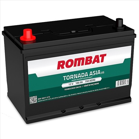 60036H1075ROM Baterie ROMBAT Tornada Asia 100ah 750A ROMBAT 