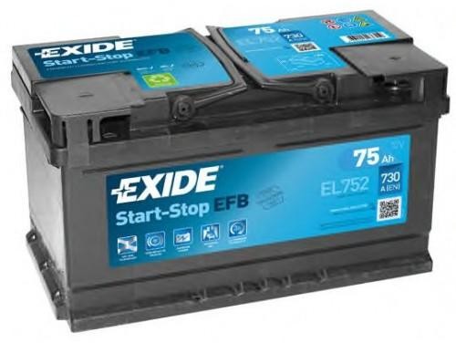 EL752 Baterie EXIDE Start-Stop Efb 12v 75ah 730A EXIDE 
